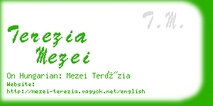 terezia mezei business card